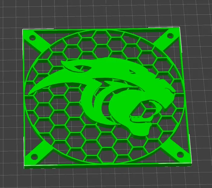 Lưới quạt 120mm hình báo đen - Image 1