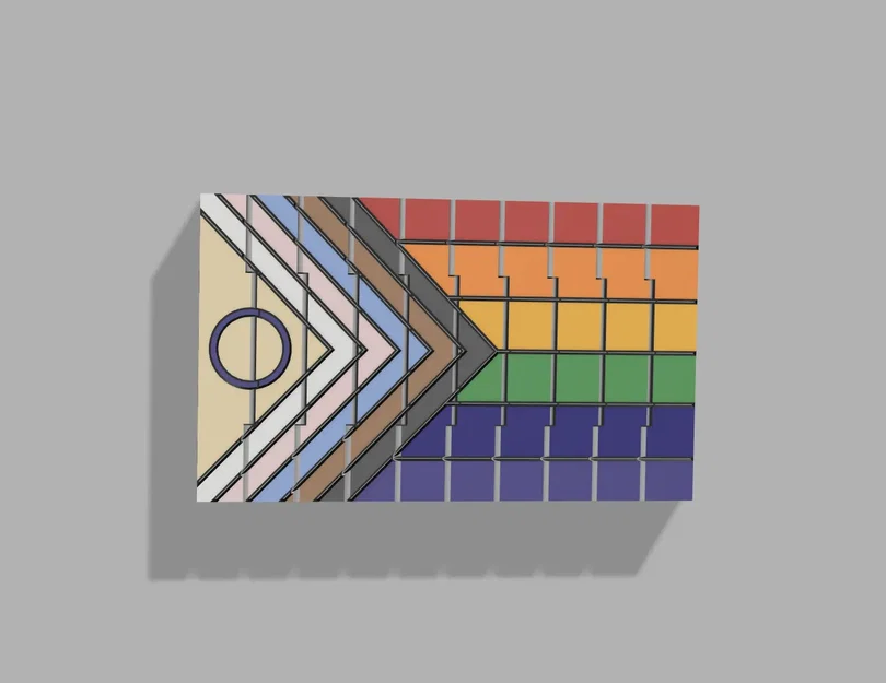 Cờ Pride tiến bộ vẫy trong không gian 3D - Image 1