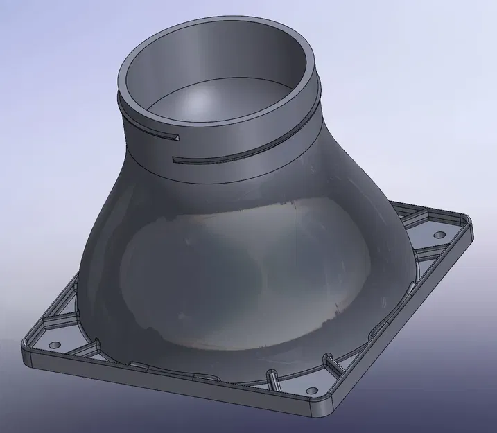 Nắp quạt đơn giản kết nối quạt 120mm với ống 3 inch - Image 2