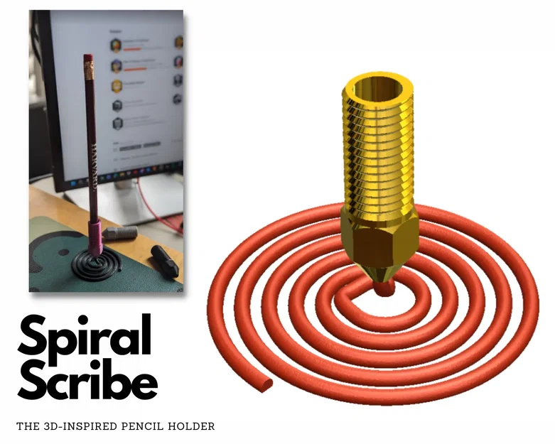 Giá đỡ bút chì xoắn ốc độc đáo cho bàn làm việc - Image 1