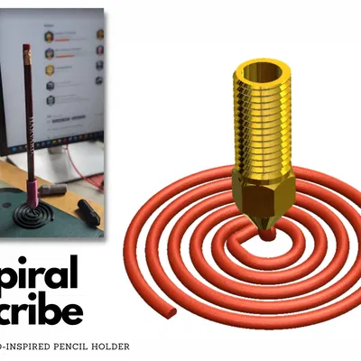 Giá đỡ bút chì xoắn ốc độc đáo cho bàn làm việc