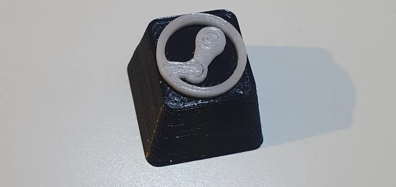 Núm phím Steam in màu đen và trắng - Image 1