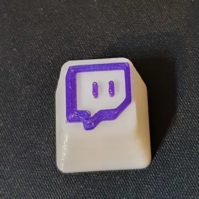 Núm phím Twitch in màu trắng và tím