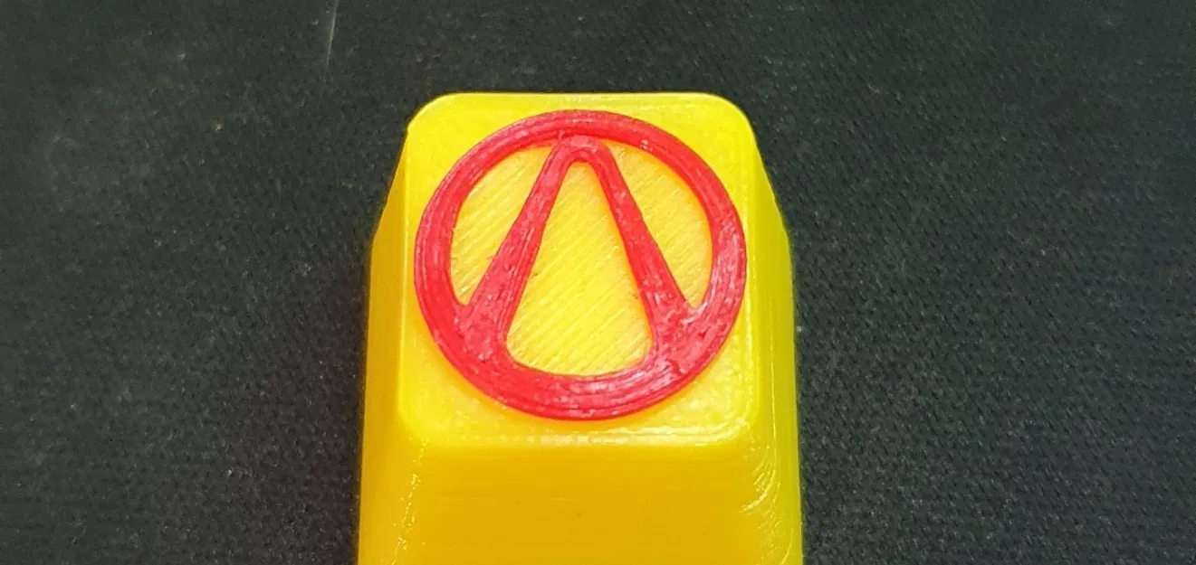 Móc phím Borderlands in màu vàng và đỏ - Image 1