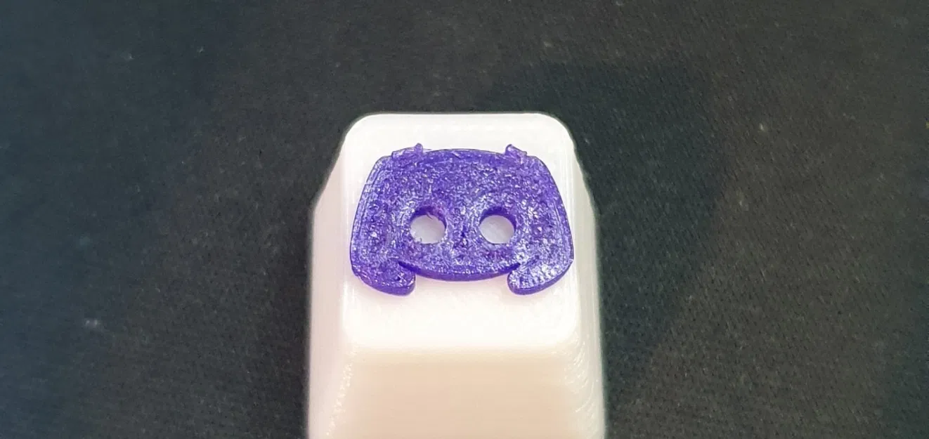 Núm phím Discord in màu trắng và tím - Image 1
