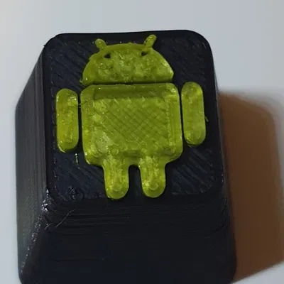 Núm phím Android in màu đen và xanh