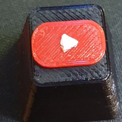 Nút bấm Youtube in màu Đen - Đỏ - Trắng