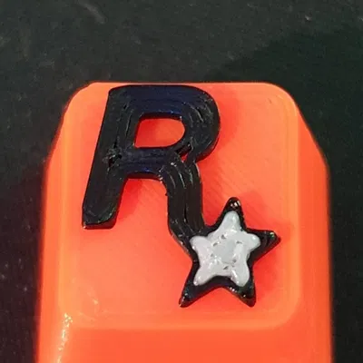 Núm phím Rockstar in màu Cam - Đen - Trắng