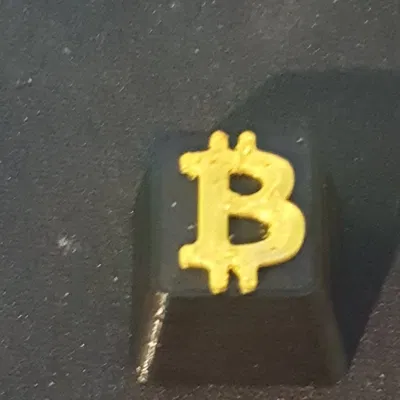 Núm phím Bitcoin in màu Đen và Vàng