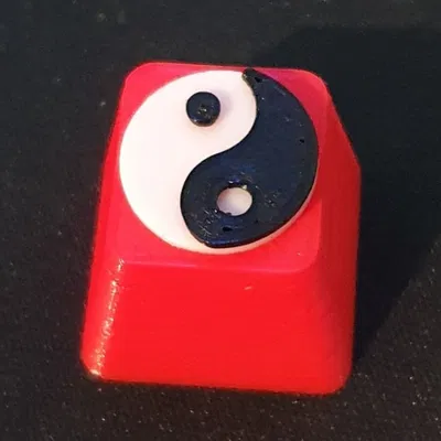 Núm điều chỉnh bàn phím Yin Yang với màu Đỏ - Trắng - Đen