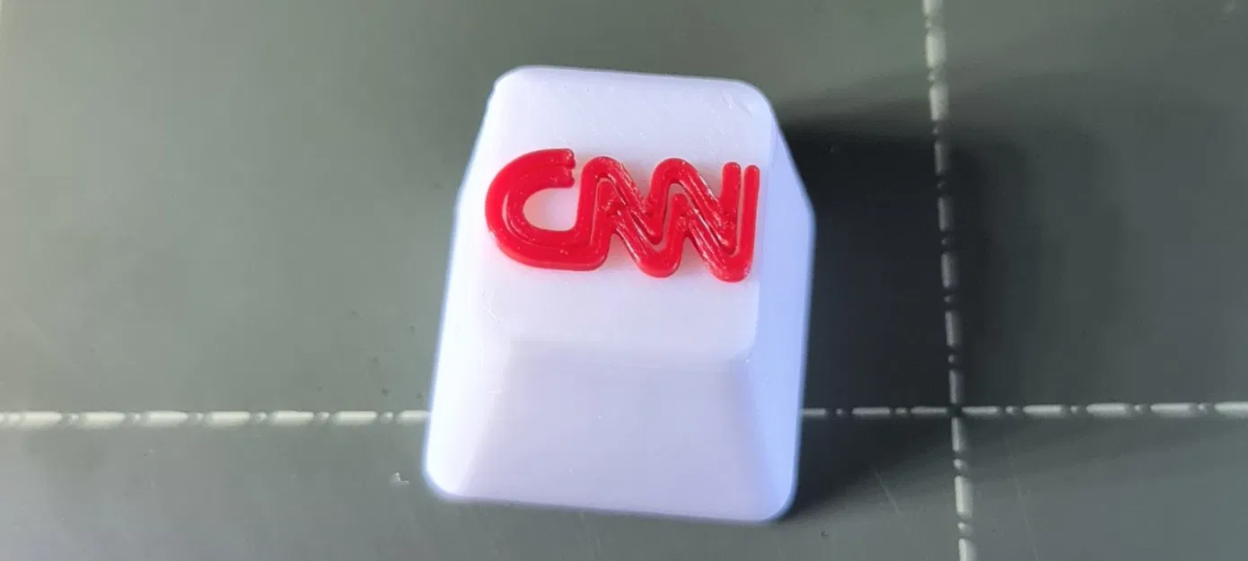 Núm phím CNN in màu Trắng và Đỏ - Image 1