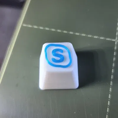 Núm phím Skype in màu trắng và xanh dương