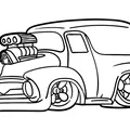 Xe tải panel Hot Rod cổ điển 2D - Thumbnail 2