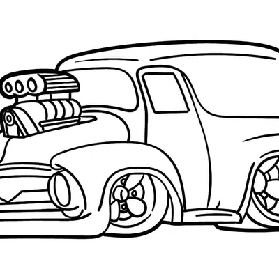 Xe tải panel Hot Rod cổ điển 2D