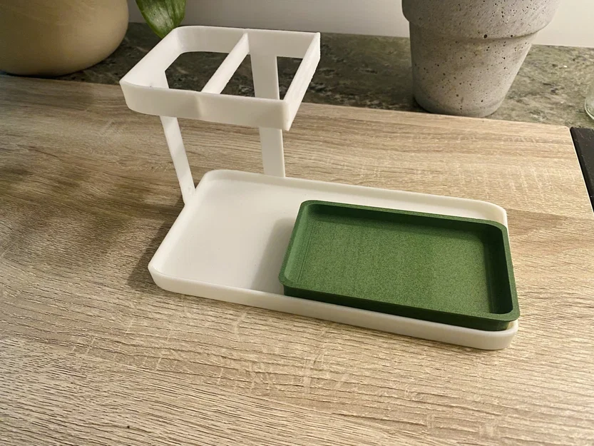 Giá đỡ bàn làm việc tối giản với khay riêng biệt - Image 3