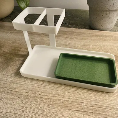 Giá đỡ bàn làm việc tối giản với khay riêng biệt