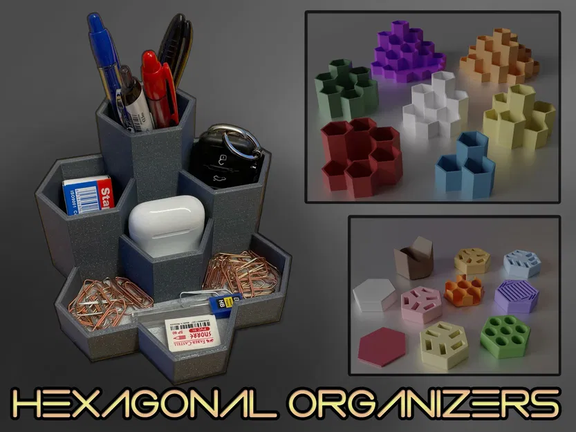 Bộ tổ chức hình lục giác 7 kích thước và 11 ngăn chứa - Image 1
