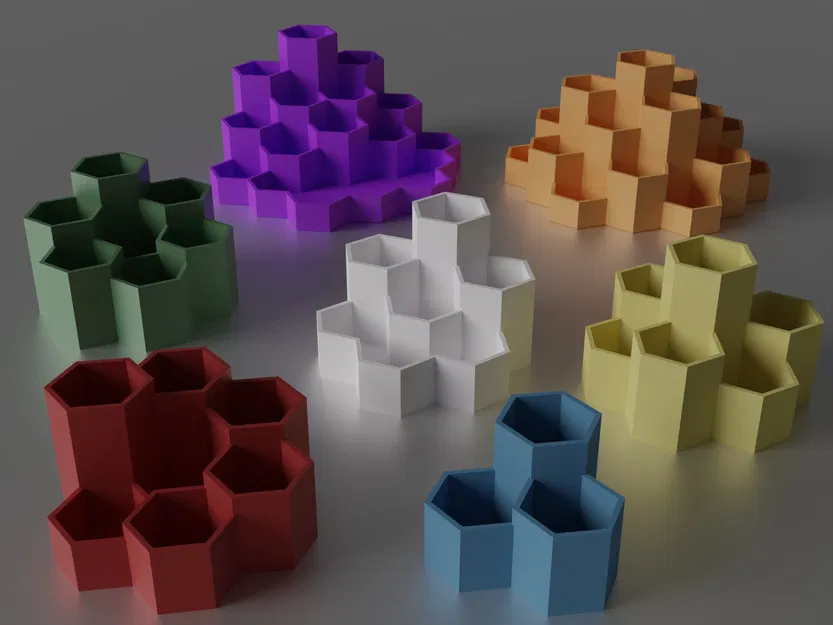 Bộ tổ chức hình lục giác 7 kích thước và 11 ngăn chứa - Image 2