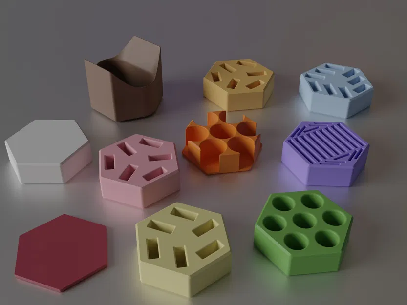 Bộ tổ chức hình lục giác 7 kích thước và 11 ngăn chứa - Image 3