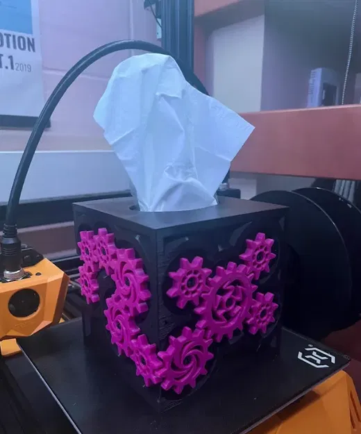 Nắp hộp khăn giấy bánh răng vui nhộn và tinh tế - Image 1