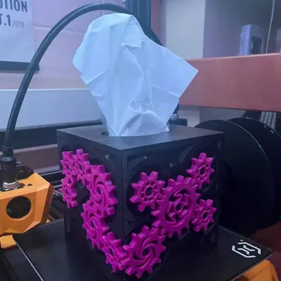 Nắp hộp khăn giấy bánh răng vui nhộn và tinh tế