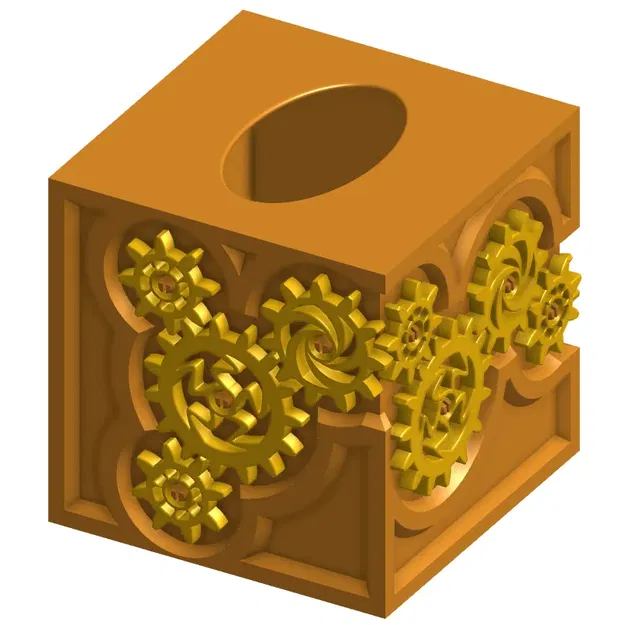 Nắp hộp khăn giấy bánh răng vui nhộn và tinh tế - Image 2