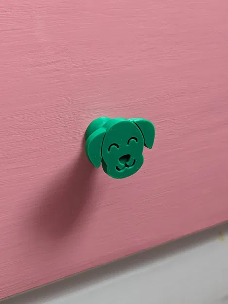 Núm kéo ngăn kéo hình mặt chó con dễ thương - Image 1