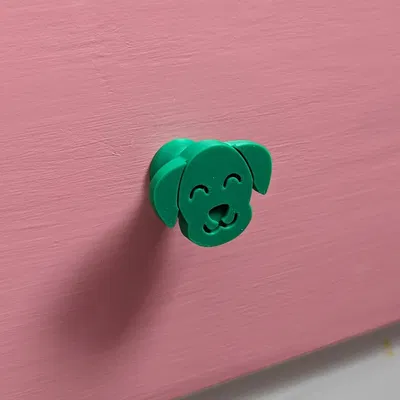 Núm kéo ngăn kéo hình mặt chó con dễ thương