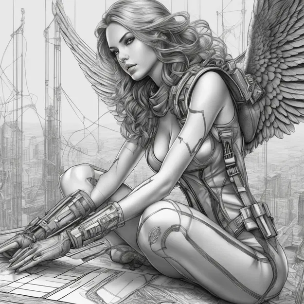 Thiên thần tương lai - Mô hình Hueforge 200mm - Image 1