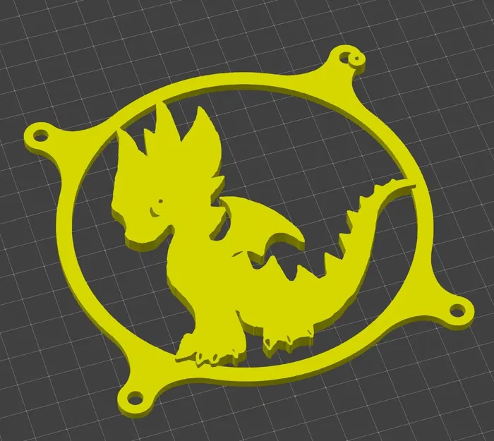 Lưới quạt 120mm hình rồng - Image 1