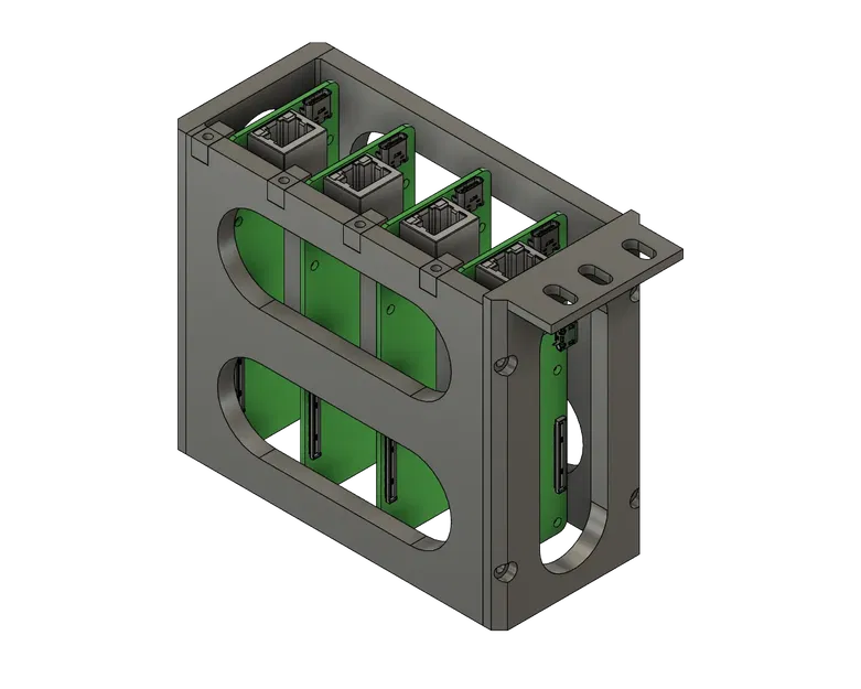 Vỏ hộp lắp đặt cho 4 bo mạch CM4 Ether Raspberry Pi - Image 2