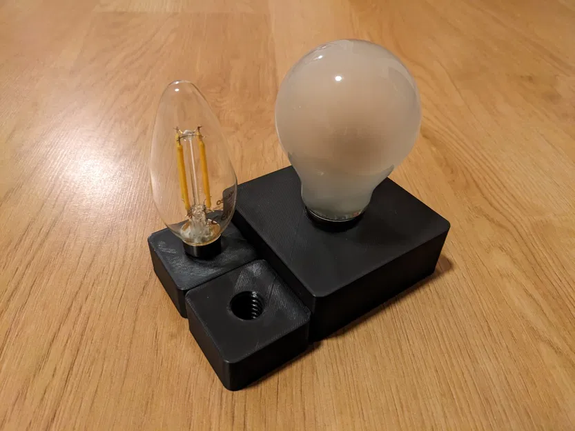 Bộ tổ chức bóng đèn E27 và E14 bằng khối chữ nhật - Image 2