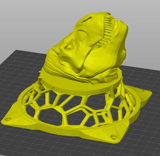 Mô hình T-Rex từ Ark Survival Evolved trên lưới quạt 120mm - Image 1