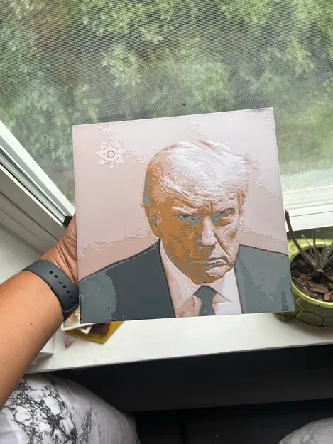 Chân dung Trump được tạo ra bằng HueForge - Image 1