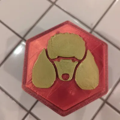 Mô hình hộp trò chơi Twist Lock chủ đề Poodle với panel chân chó