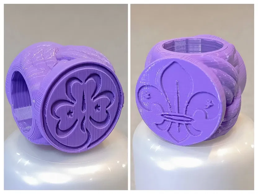 Vòng khăn cổ Wagggs Scout với biểu tượng fleur-de-lis và trefoil - Image 1