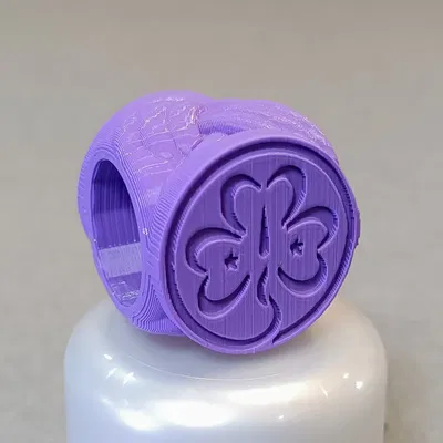 Vòng khăn cổ Wagggs Scout với biểu tượng fleur-de-lis và trefoil