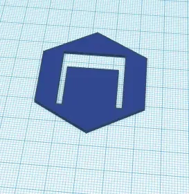 Dấu sách hình lục giác thiết kế đơn giản trong Tinkercad - Image 1