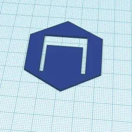 Dấu sách hình lục giác thiết kế đơn giản trong Tinkercad