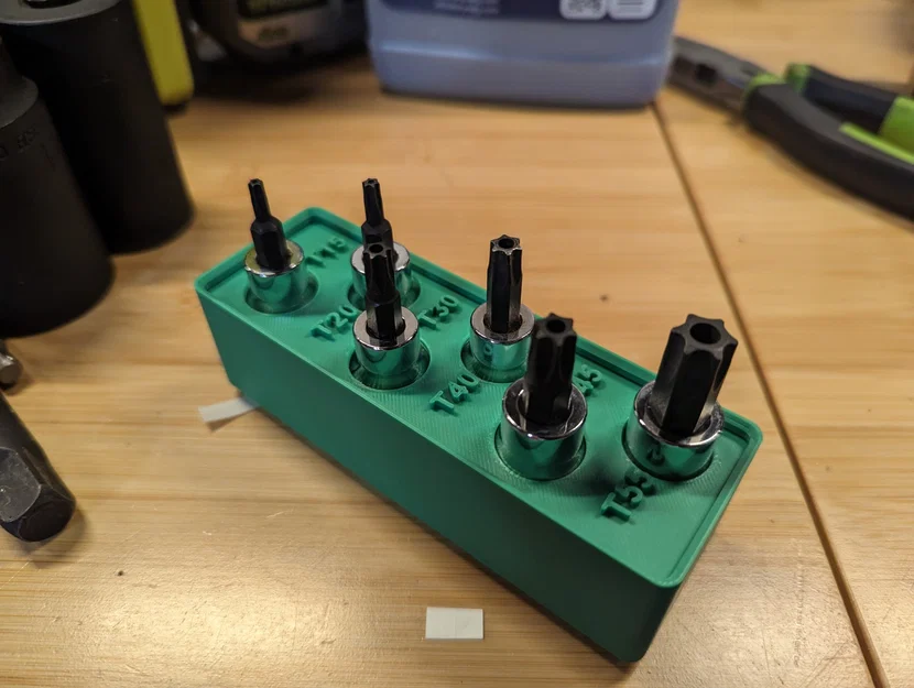 Giá đỡ mũi vít Torx Gridfinity 6pcs cho bộ dụng cụ Harbor Freight - Image 1