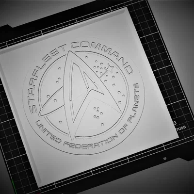 Mô hình lithophane Starfleet Command kích thước lớn