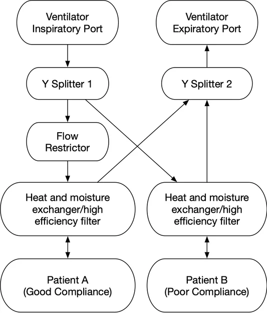 Thiết bị chia mạch và hạn chế lưu lượng cho thông gió phổi... - Image 3