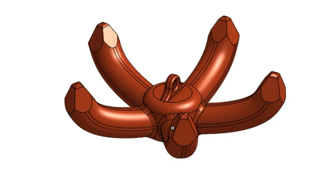 Móc câu nhỏ với lỗ 6mm và đầu nhọn - Image 1