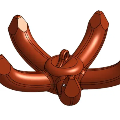 Móc câu nhỏ với lỗ 6mm và đầu nhọn