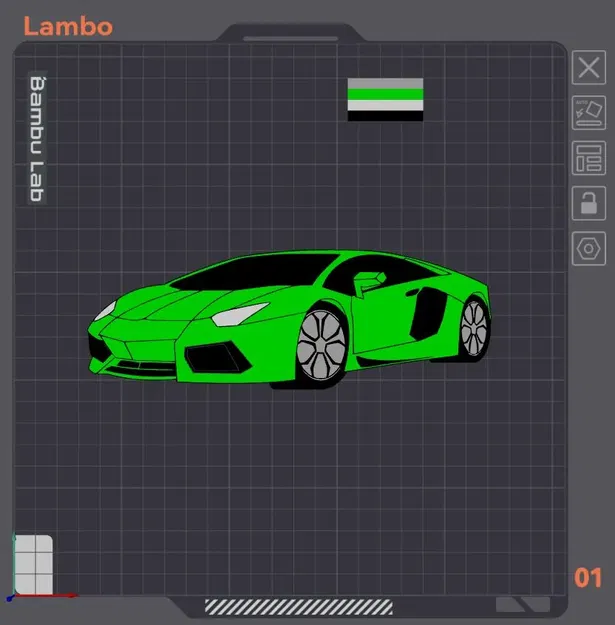 Nghệ thuật tường Lambo với thiết kế sắc nét - Image 1