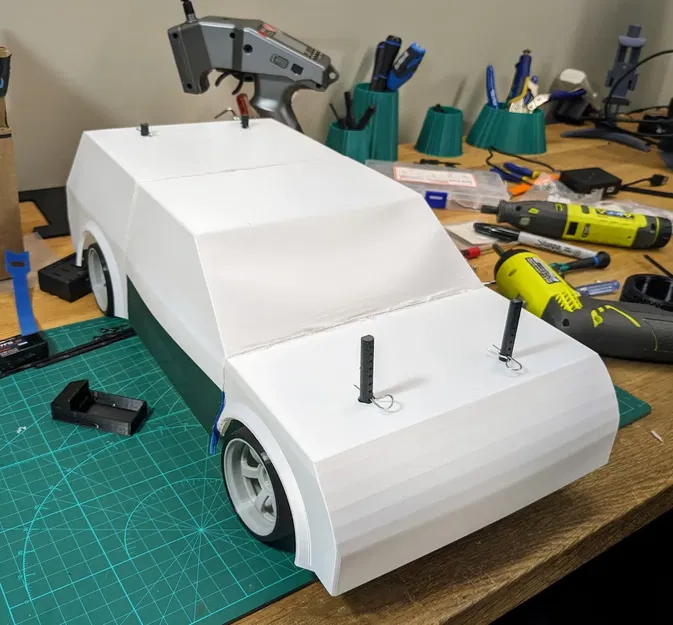 Thân xe ô tô điều khiển từ xa tỷ lệ 1/10 chế độ bình hoa - Image 3