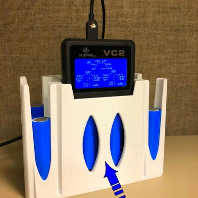 Giá đỡ tổ chức cho bộ sạc pin XTAR VC2 và pin 18650