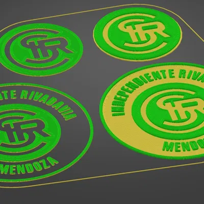 Biểu tượng Independiente Rivadavia Mendoza với và không có đế