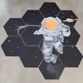 Tấm gạch hex phi hành gia sơn ba màu cho Bambu AMS - Thumbnail 1