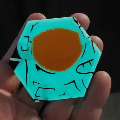 Tấm gạch hex phi hành gia sơn ba màu cho Bambu AMS